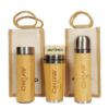 Picture of Avino Eco friendly stainless steel thermos insulated drinking bamboo diffrent bottles.combo (pack of 3)