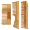 Picture of Avino 100% PURE NATURAL NEEM WOOD COMBS #HANDLE#BINA CURVE#POCKET#COMBO OF 3 COMBS