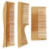 Picture of Avino 100% PURE NATURAL NEEM WOOD COMBS #HANDLE#BINA CURVE#POCKET#COMBO OF 3 COMBS