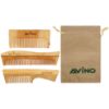 Picture of Avino 100% PURE NATURAL NEEM WOOD COMBS #HANDLE#BINA CURVE#POCKET#COMBO OF 3 COMBS