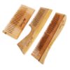 Picture of Avino 100% PURE NATURAL NEEM WOOD COMBS #HANDLE#BINA CURVE#POCKET#COMBO OF 3 COMBS