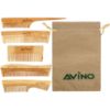 Picture of Avino organic pure neem wood combs pk of 5 different combs promotes hairgrowth, reduces hairfall 