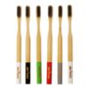 Picture of Avino wooden toothbrushes multi-pack for a good oral hygiene pk of 6 different colours 