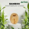 Picture of Avino Natural bamboo toothbrush (assorted) & wooden brush holder, Sustainable Alternative to Plastic Containers.