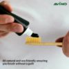 Picture of Avino 100%  natural wooden toothbrushes with flat handle (2 Adults+2 Kids) 