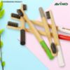 Picture of Avino wooden toothbrushes multi-pack for a good oral hygiene pk of 6 different colours 