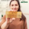 Picture of Avino Anti-Dandruff Pure Neem wide  tooth  Pocket Wooden Comb