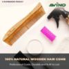 Picture of Avino Neem Wood Anti Hair Fall Regular BINA Curve Comb