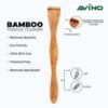 Picture of Avino Tongue Scraper Natural Wooden Tongue Cleaner Professional Oral Care pk of 3 