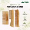 Picture of Avino 100% PURE NATURAL NEEM WOOD COMBS #HANDLE#BINA CURVE#POCKET#COMBO OF 3 COMBS