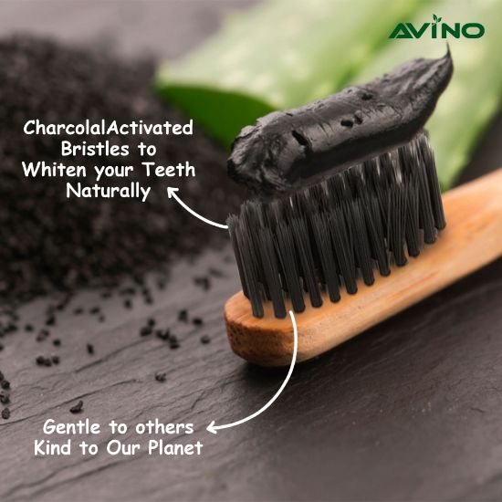 Picture of Avino ECO Friendly & NATURAL with soft bristles wooden toothbrush