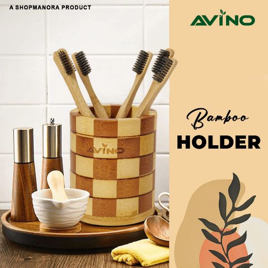 Picture of Avino multi-functional wooden BAMBOO holder  practical and durable wooden with check