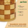 Picture of Avino multi-functional wooden BAMBOO holder  practical and durable wooden with check